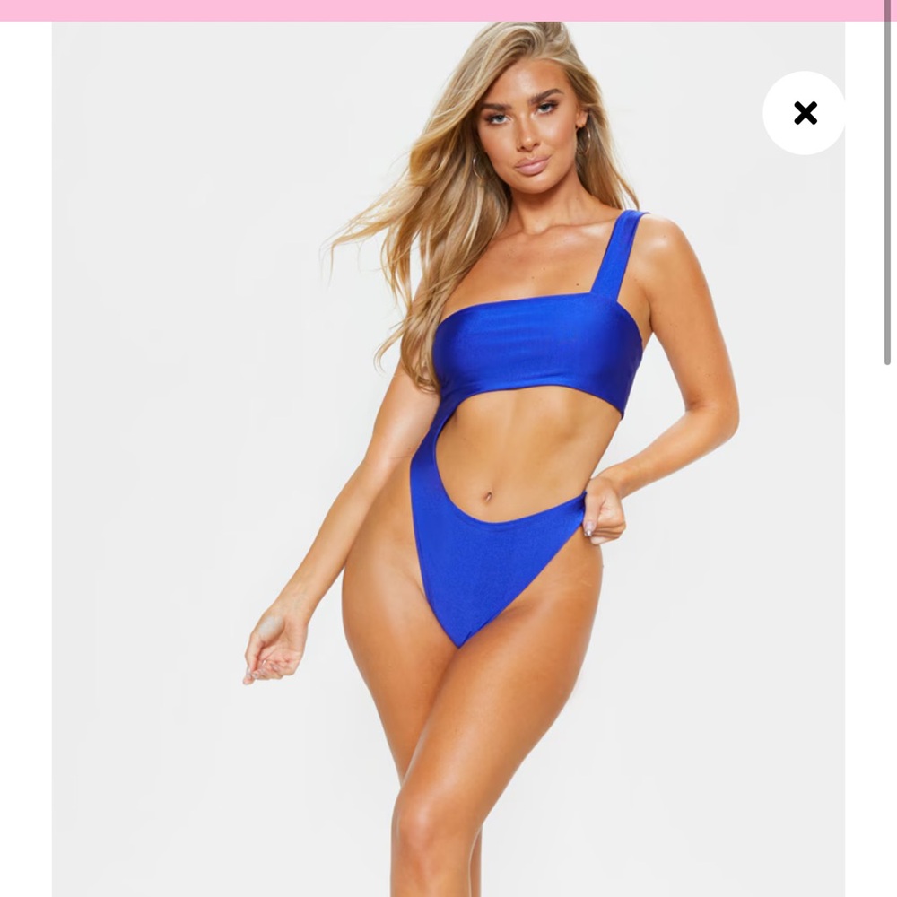 Cobalt Cut Out Double Strap Swimsuit